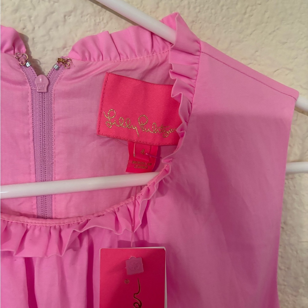 Lilly Pulitzer Vibrant Pink Ruffle Dress - NWT - Picture 4 of 4